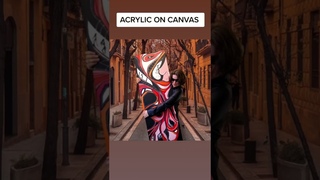 @MARACHOWSKA ART SURREAL PAINTING “RED WOMAN“ #acrylicpainting #painting​ #art