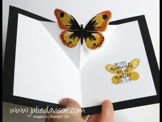 простая конструкция с бабочкой Pop Up Card Tutorial