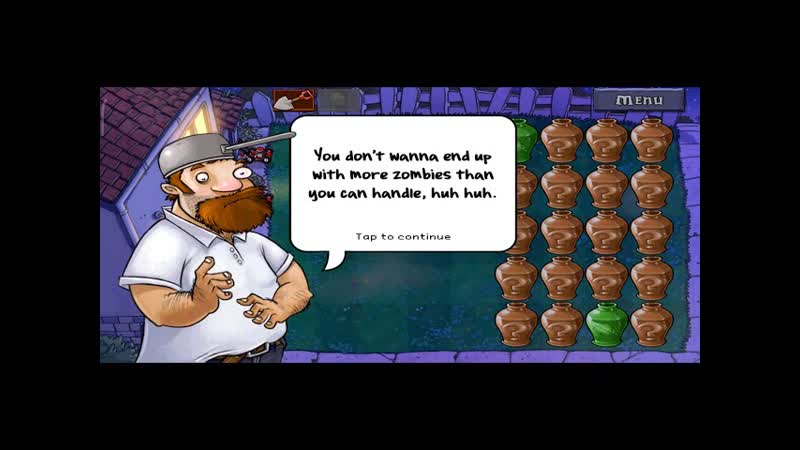 Plants vs. Zombies for Android Night garden: Level 4.