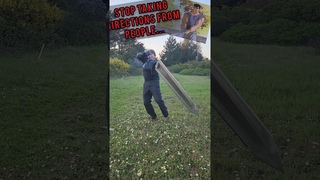 48 lb Giant Sword training like Guts! #giantsword #dragonslayer #fitnessjourney