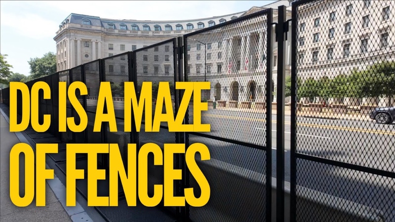 DC locked down with fences for the NATO