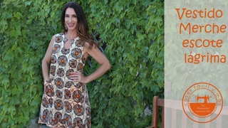 Vestido Merche, con escote lgrima
