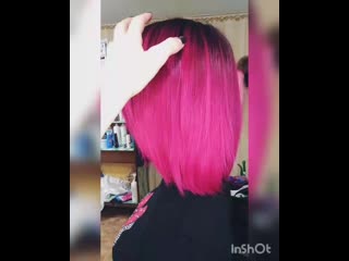 Pink neon ombre