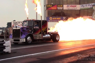 Worlds Fastest Jet Semi Bob Motz  Night of Thunder 2014