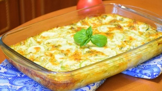 Вкуснятина из кабачков за 30 минут  Запеканка с сыром и сливками