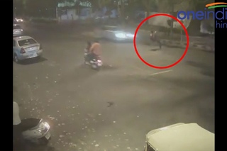 Delhi Mercedes hit-and-run accident CCTV footage, Watch video