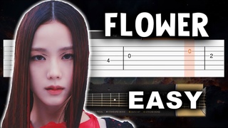 JISOO - (FLOWER) - EASY Guitar tutorial (TABS AND CHORDS)