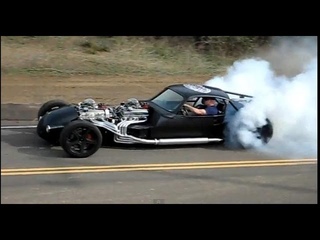 V16 HOT ROD doing a burnout ... part 2