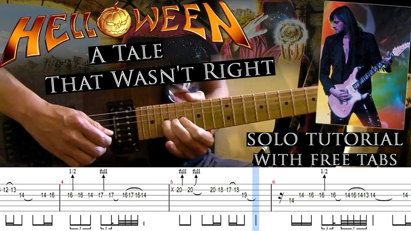 Helloween A Tale That Wasnt Right intro and guitar solo (with tablatures and backing