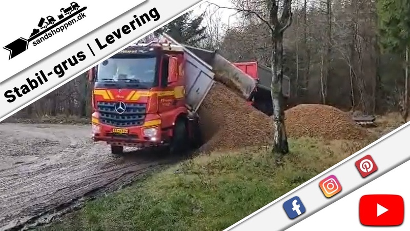 Levering af 37 tons stabilgrus til kunde fra Holstebro få leveret med bag eller