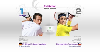 Virtua Tennis 4, Sega, Philipp Kohlschreiber, vs, Fernando Gonzlez, Rafael Nadal, Roger Federer
