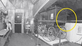’Ghost’ Appears To Lift Handle Of Haunted Hearse