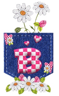 алфавитный карман с цветами, image #2