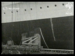 ENGLAND: Launch of . Cruiser . Sussex by lady Seconfield (1928)
