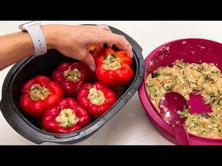 ФАРШИРОВАННЫЕ ПЕРЧИКИ В УЛЬТРА ПРО БЫСТРО , ВКУСНО И ПРОСТО / TUPPERWARE /