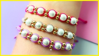 Crea Pulseras con PERLAS y tejidas en MACRAM SENCILLAS paso a paso PULSERAS para VENDER