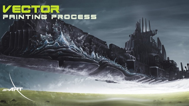 Spaceship Vector Painting Process by sp