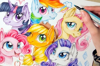 Speed Drawing MLP - MANE 6 (short version)