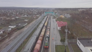 Станция Багерово. Здесь формируют грузовой состав из Крыма на большую землю.