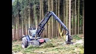 🌲 *POWERful - Fin with sound* • Logset 10H • Harvester in action • Forstbetrieb Weber • Part-1 🌲